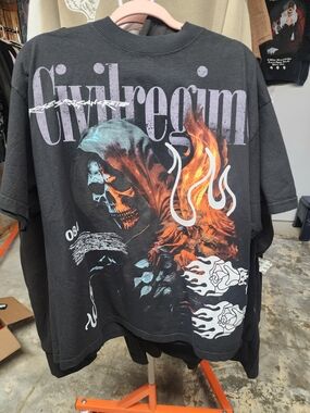 Civil Regime Reaper of Roses 199X Oversized Tee in black